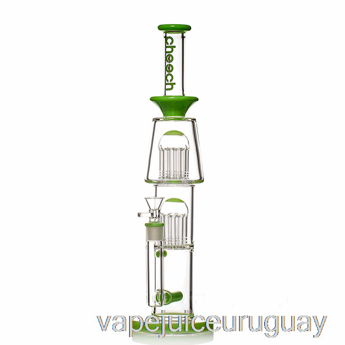 Cheech Glass Dual Tree Bong En Línea Vape Verde Recargable